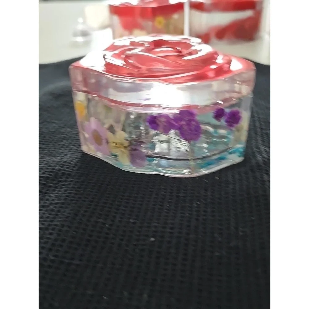 Handmade Resin Heart Shaped Box‎ Valentines Gift Decoration  701